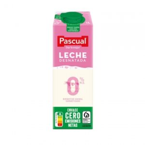 Leche desnatada 0% MG Pascual brik 1 l.